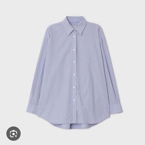 Belier (Korean brand) Men’s Classic Blue Striped Oversized Button down shirt M